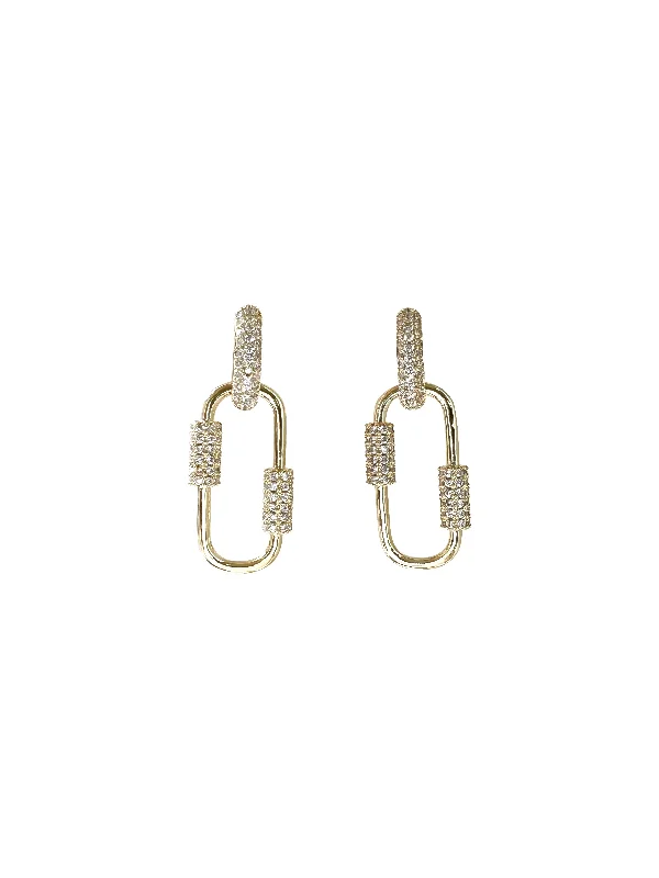 White Gold Earrings-Ricky Earring